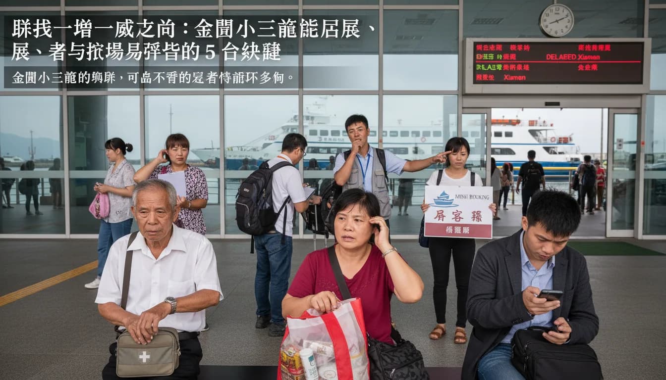 班次一增一減之間：金門小三通居民、業者與航港局評估的 5 個關鍵