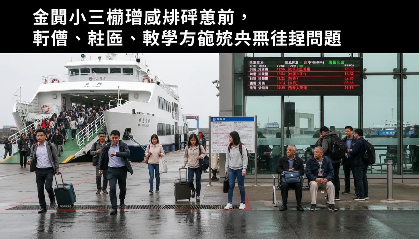 金門小三通增減班評估前，通勤、就醫、求學與觀光四大待解問題